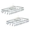 Nishida (Nishida) Made In Japan 30-Pin Steel Clothespin Hangers, Set of 2, Laundry Hangers, Clothes Drying Racks, Aluminum, Indoor Drying, Laundry Sup