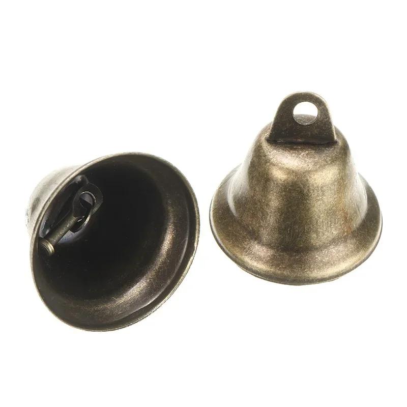 4pcs/10pcs 38mm Brass Christmas Decoration Jingle Bells Pet Pendants Hanging for Festival Party Making Wind Chimes Decorations