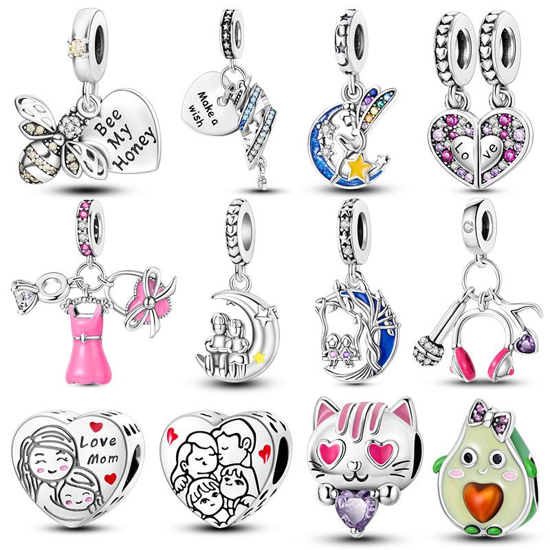 Copper Plated Charms For Woman Beads Fit Original Bracelet Making Fashion Jewelry