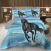Wild Horse Bedspread Queen/Full Galloping Horse Pattern Quilted Bedding Set Farm Animal Coverlet Set Reversible Rustic Bed Cover