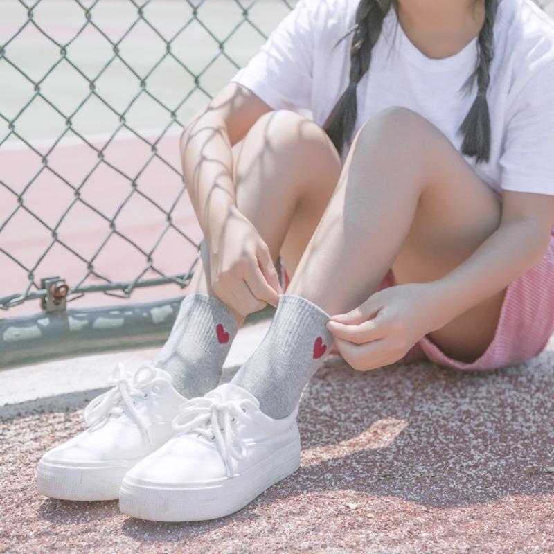 Women's New Autumn and Winter Products All Kinds of Love Comfortable Breathable Tall Cotton Socks