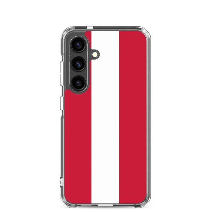 Coque Téléphone – Samsung – Galaxy S24 Plus – Drapeau Autriche – Souple – Multicolore