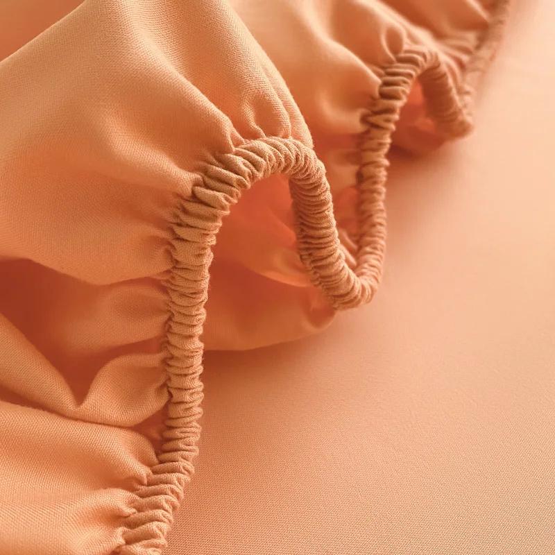 1 PCS Bedding Cotton Fitted Sheet With Elastic Bands High Quality Color Mattress Covers For Single Double King Queen Bed Linen Bedcloth Bedcover