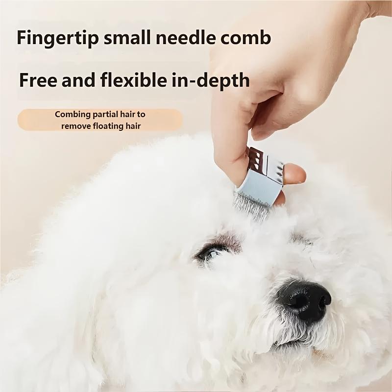 Mini 3-in-1 Haustierbürste, Ausbürstwerkzeug, Massagebürste & Gesichtsreinigungskamm | Feinzahnkamm Geeignet für Katzen, Hunde