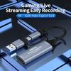 Spielvideo-Aufnahmekarte Typ C+USB auf HDTV 4K 30Hz 1080P 60Hz Recorder Video-Gaming-Camcorder Niedrige Latenz Konverter