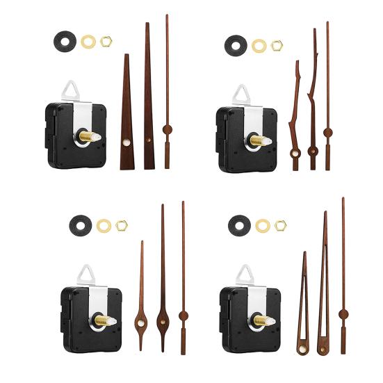 1 Set Clock Accessories Mute Repair Parts Decorative Quartz Clock Mechanism Movement Pointer Long Shaft DIY Kit for Home