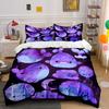 Whimsical Purple Whale Set Bedding Duvet Cover Set (1*Duvet Cover 2*Pillowcases, Without Duvet Insert)