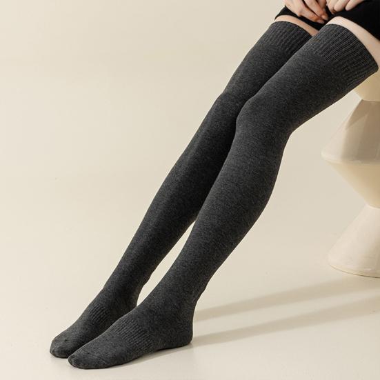 1 Paar Damen Oberschenkelhohe Socken Baumwolle Warm Über Knie Socken Extra Lange Kniehohe Stiefelsocken Winter Beinwärmer