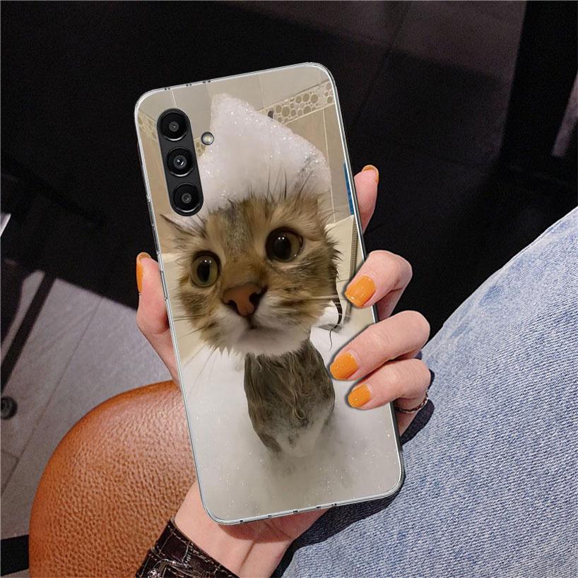 Pet Cat Funny Memes Phone Case For Samsung Galaxy A17 A16 A15 A14 A13 A57 A56 A55 A54 A53 A37 A36 A35 A34 A33 A26 A25 A24 A23 Ga