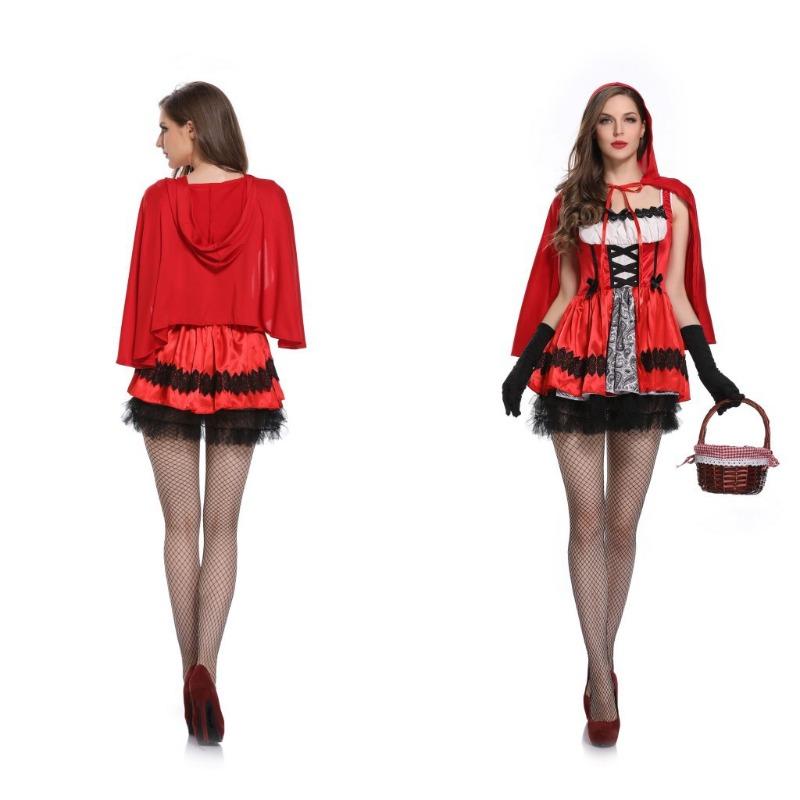 European and American Halloween Little Red Riding Hood Costumes, Adult Cosplay Costumes, Party Costumes, Little Red Riding Hood Nightclub Queen