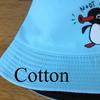 Sommer Pinguin Eimerhut Wende-Bob Herren Damen Baumwolle Reise Strand Fischerhut Outdoor Sport Hochzieh-Bob Panama Sonnenhut