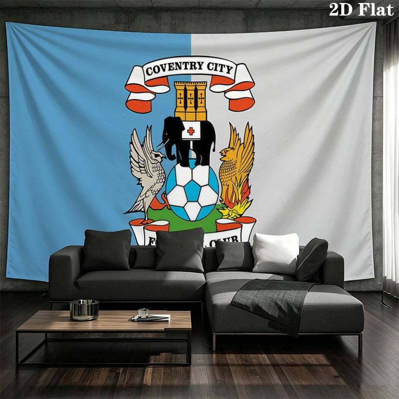 Coventry City FC Wall tapestry, aesthetic printed fabric blanket, suitable for bedroom, living room, and home decor.