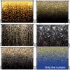 Vintage Abstract Party Photography Backdrop Cloth For Festive Decoration Black Gold Background With Glittering Highlights Characters)