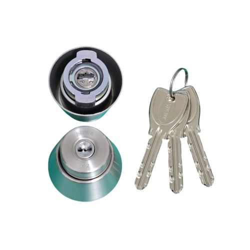 MIWA (Miwa Lock) PR Cylinder, LA Type, Key Replacement, MCY-204, LA/LAMA/DA Stainless Steel Hairline Color (ST), 33-41mm