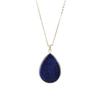 Hot-selling simple natural stone water drop pendant copper-plated real gold necklace couple daily jewelry gifts