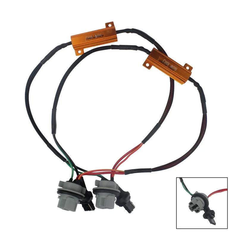 ANGRONG 2x T20 582 7440 W21W LED Load Resistor Wiring Harness Canbus No Error Canceller