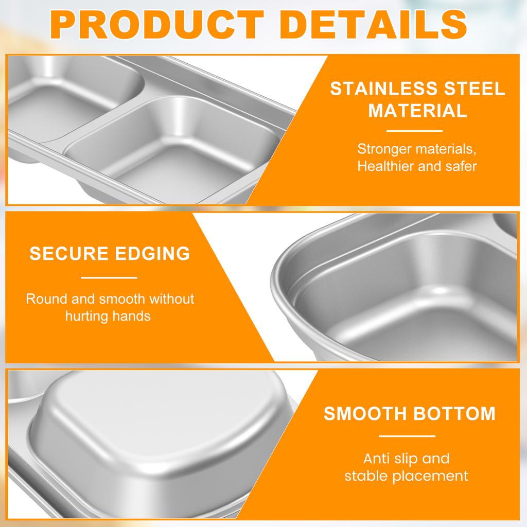 8Pcs Sauce Dipping Bowl Korean-style Dinner Plate Stainless Steel Dipping Plate Sauce Plate, Barbecue Tableware Seasoning Cups