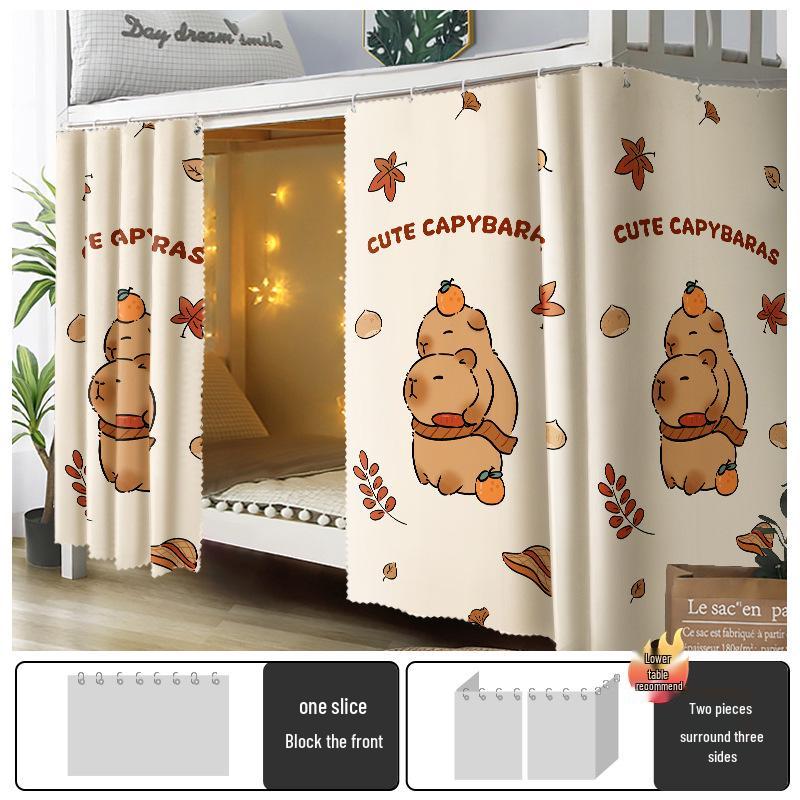 Bright Sun Blackout Dorm Bed Curtains for Students (Upper/Lower Bunk)