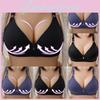 Push Up Womens Bra Full Coverage Gather Underwear Lace Wireless Bra Deepv