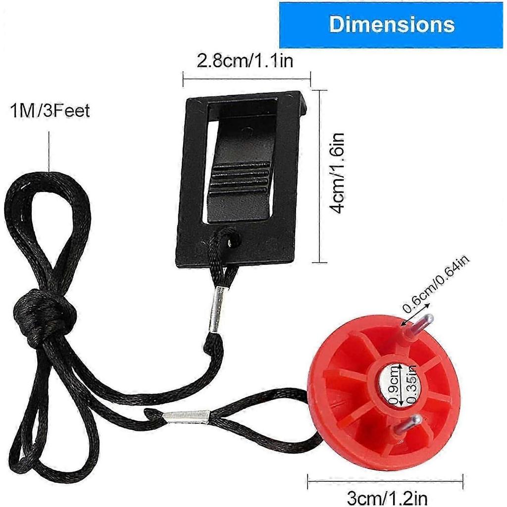 Treadmill Safety Key Universal Magnetic Safety Lock With Round Socket Safety Stop Switch Lock Start Key For Treadmills
