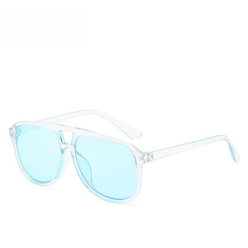 

Солнцезащитные очки унисекс с большой оправой, квадратные солнцезащитные очки, евроамериканские, с двойной переносицей, прозрачные очки для