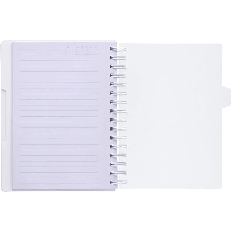 

Navneet HQ | Five Subject Spiral Wiro Bound Notebook | 14.8 cm X 21 cm | 300 Pages | White 14.821-5 білий