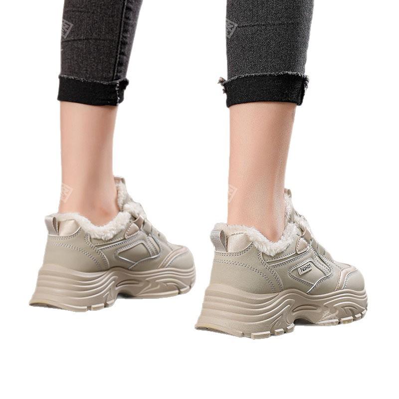 Winter Velvet Dad Shoes Ins Thickened Warm Cotton Shoes Sports and Leisure Shoes M