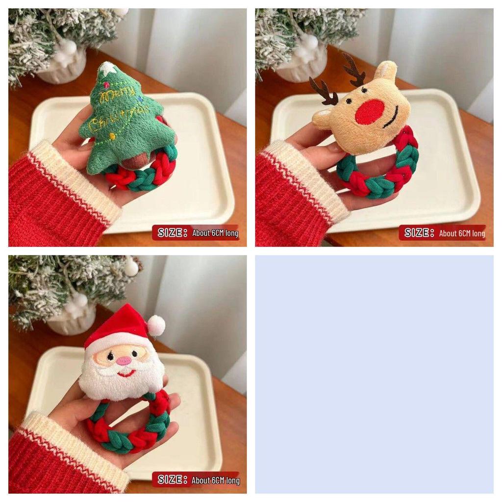 Santa Claus Christmas Scrunchies - Cute Cartoon Hair Ties & Accessories for Girls and Women