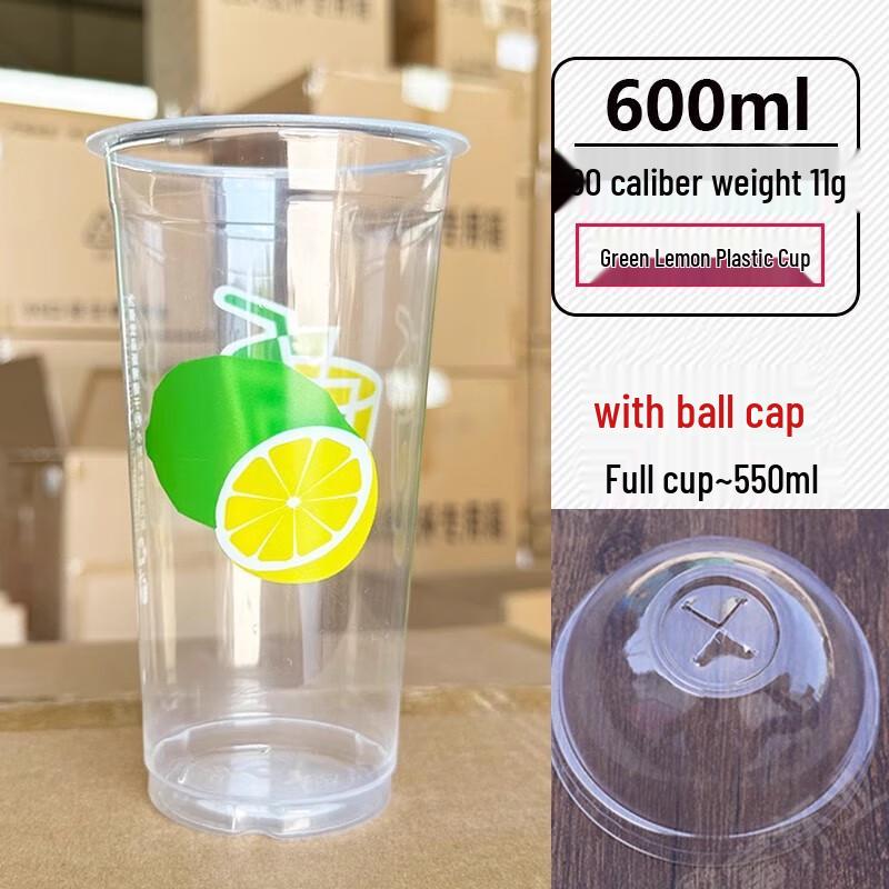 Miao Jiayi Disposable 600ml Plastic Beverage Cups with Dome Lids
