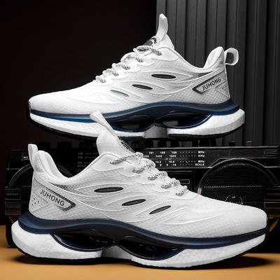 Fashion Hot Sale Mens Sports Shoes Low Cut Lightweight Bouncy Sole Breathable Mesh Running Sneakers