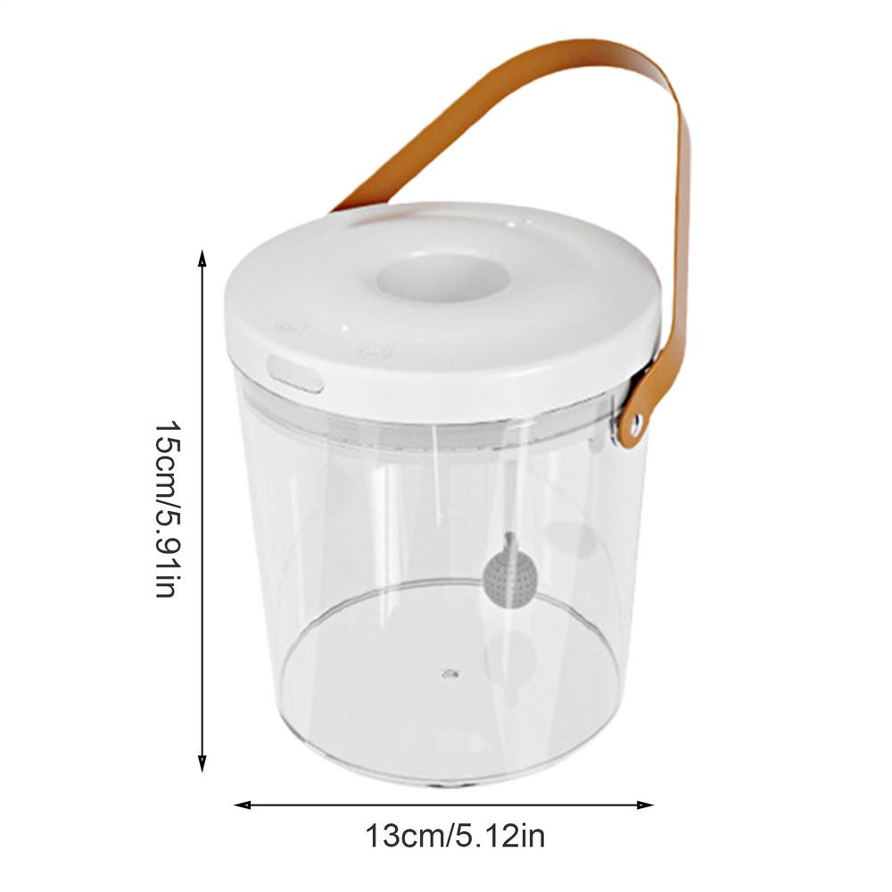 Portable Fish Tank with Light Quiet Oxygen Circulation Clear Bowl 2000mAh Mini Aquarium for Reptile Bait Fishing Kids Indoor