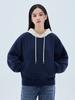 BAKKEN [Women] Basic Two-Tone Color Block Hoodie Bk6977 (2 Colors)