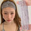 Neues Koreanisches Stil Elastisches Spitzenbesatz Stirnband Damen Vielseitig Weiches Breites Haarband Modeaccessoire für Tägliches Styling Komfort Tragen
