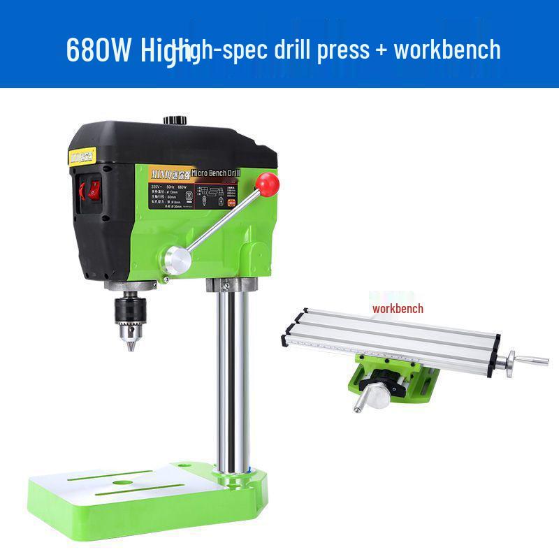 High-Precision Miniature Bench Drill: Industrial-Grade Small Drill Press for Woodworking and Household Use