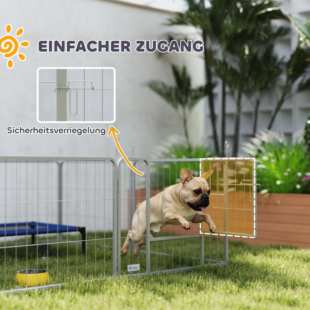 Pet Enclosure, Dog Fence, Pet Playpen, Flexibly Adjustable, Stainless Steel