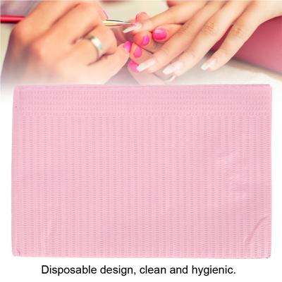 125PCS Disposable Manicure Mat Portable Pink Beauty Apron Nail Paper Table Mats  Beauty Salon