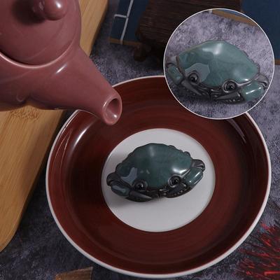 Creative Cute Crab Tea Pet Handmade Small Crab Statue Unique Design Ceramic Tea Ornament  Party