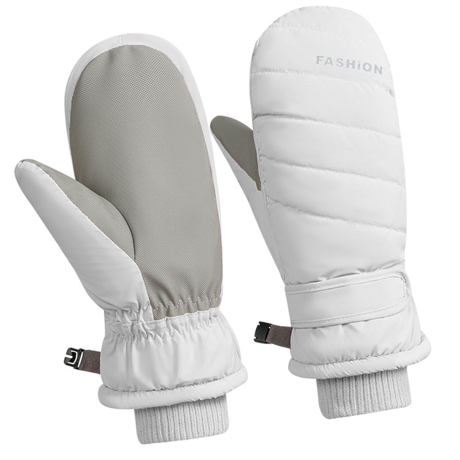 

1 пара Зимних Водонепроницаемых Утепленных Перчаток Варежки для Занятий Спортом на Открытом Воздухе Лыжные Перчатки для Занятий Спортом на Открытом Воздухе и Снежной Активности серый