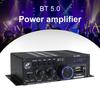AK380 Bluetooth-Compatible Amplifier 2 Channel Home Theater Amplifier 40W+40W Music Player USB AUX Karaoke for Home Car