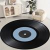 Vintage Vinyl Records Flannel-printed Round Floor Mats Are Slip-resistant Suitable Living Room Bedroom Terrace Garden Carpets