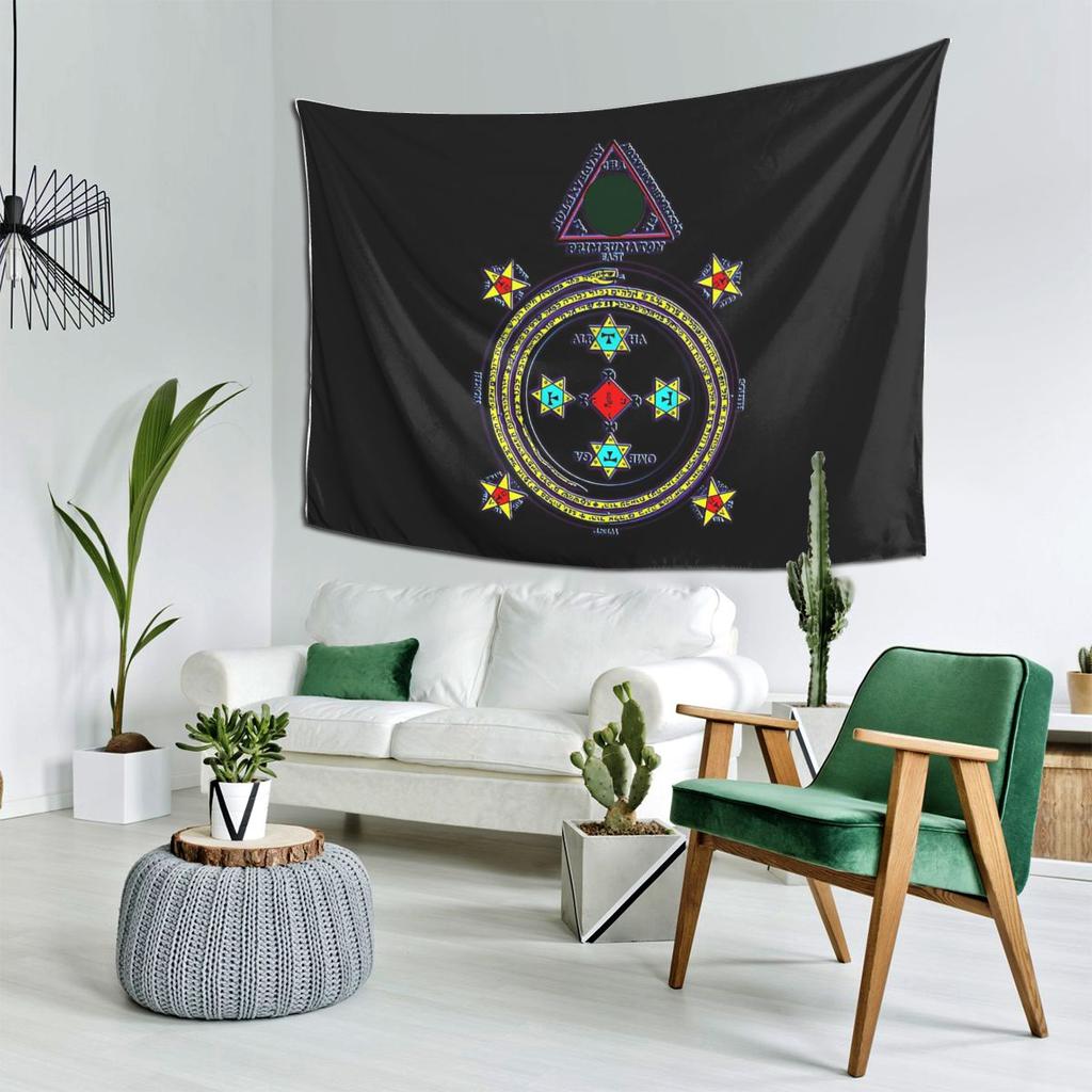 Salomon Kreis Goetia Wandteppich Dekor Kunst Ästhetische Wandteppiche für Wohnzimmer Schlafzimmer Zuhause Wandtuch Wandbehang
