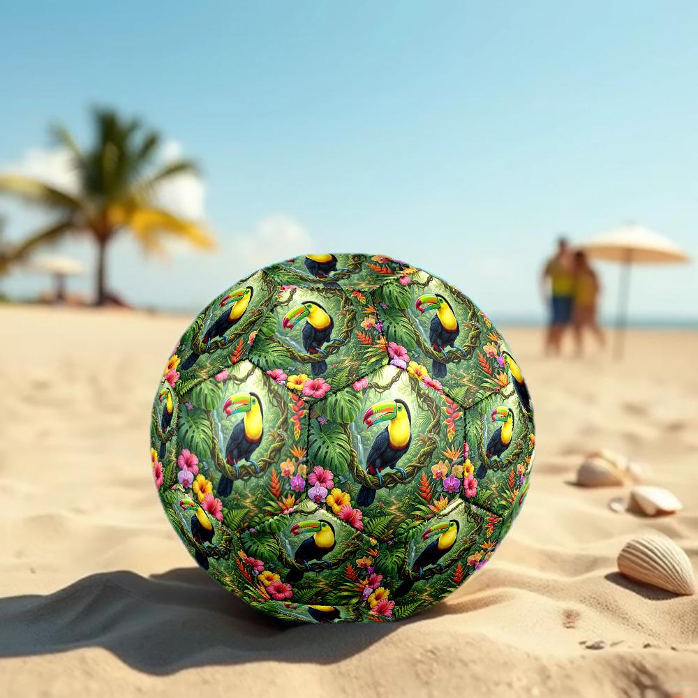 1pc Tropical Toucan Paradise Durable Size 5 Soccer Ball Professional Match Training Football Indoor &Outdoor Sports Ball p60143