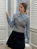 HUNCH Knit Bustier Blouse (2Colors)