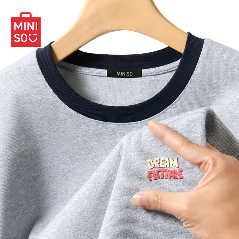 MINISO Men s Pure Cotton Breathable Round Neck T-Shirt 2XL