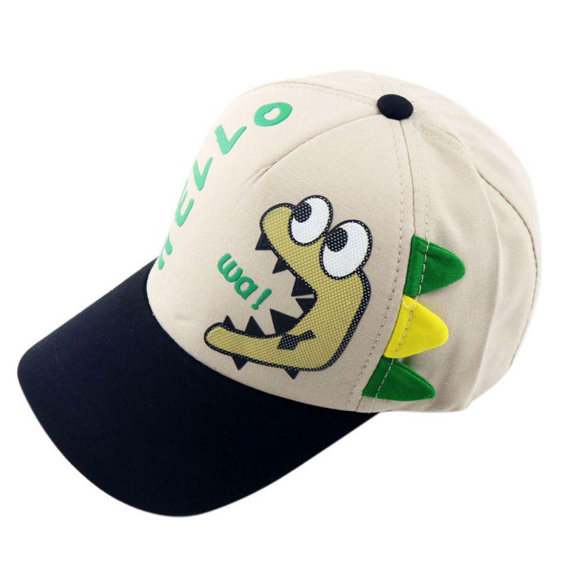 Baseball Caps Kids Girls Boys Cartoon Dinosaur Outdoor Hats New Fashion Stylish