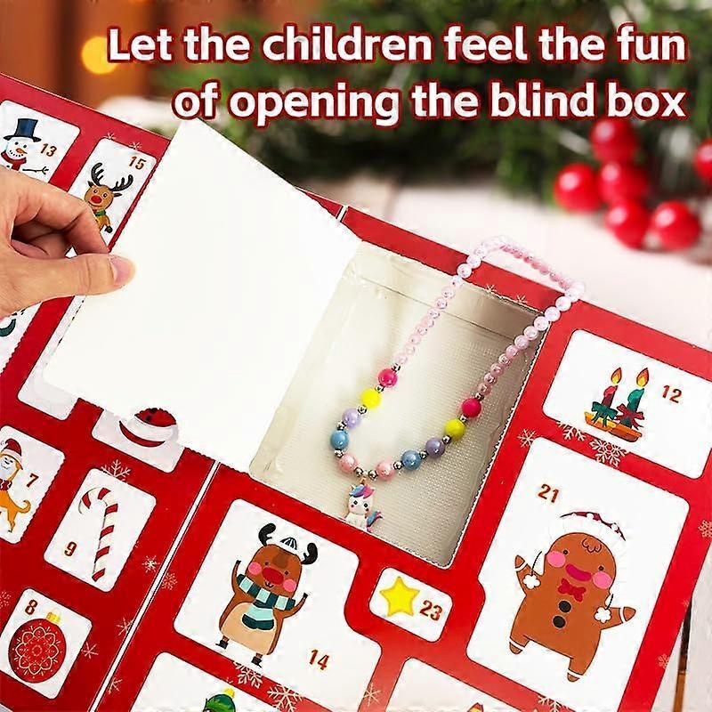2024 Christmas Advent Calendar Set with Makeup Tools, Hair Accessories, and Jewelry - Christmas Gift for Girls