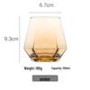 Changbaosen Electroplated Hexagonal Diamond Glass Cup Set (5 Pcs)