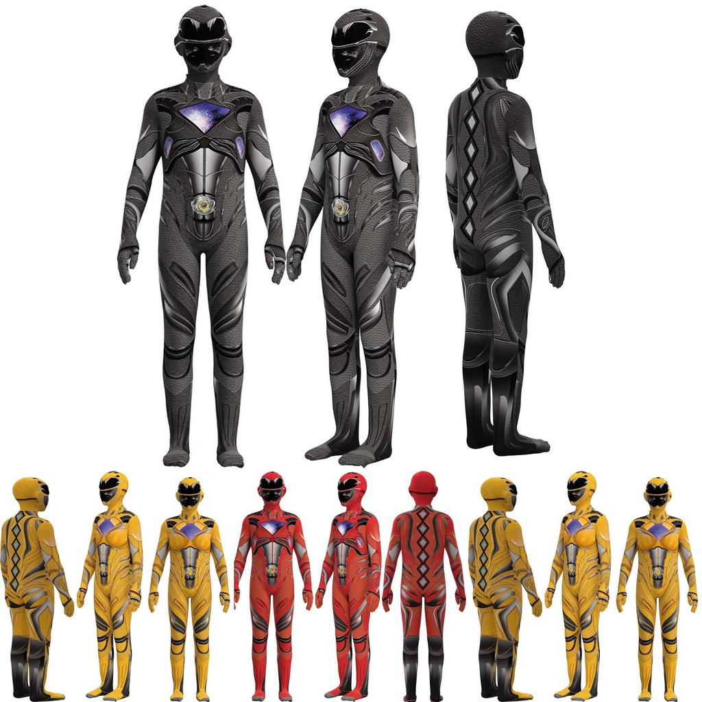 Kostium Mighty Morphin Power Rangers dla dzieci Kombinezon na Halloween lub na imprezy Cosplay