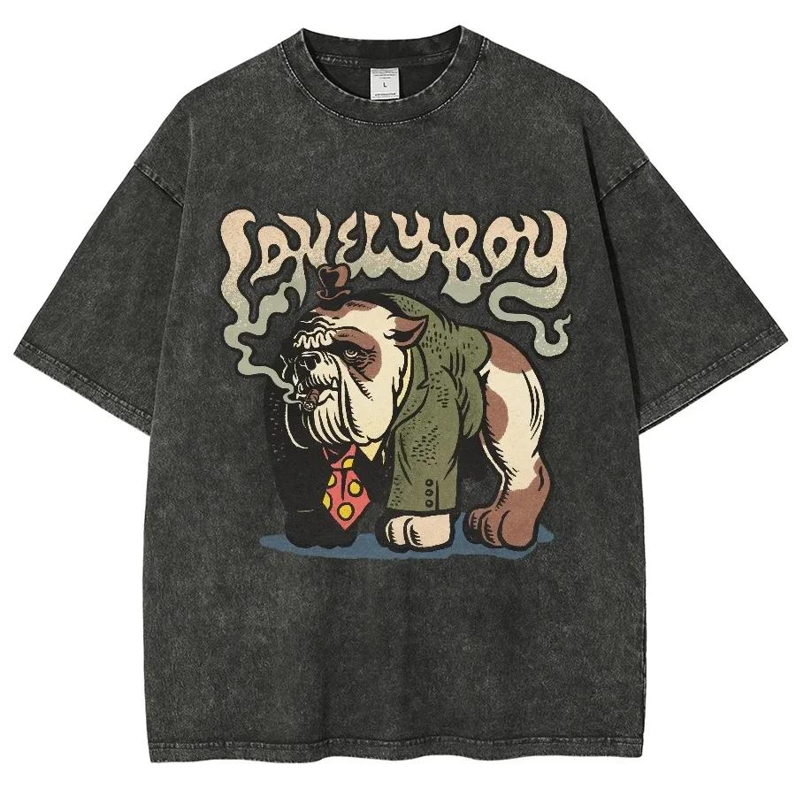 

Summer Fashion Pure Cotton T-shirt Animal Black Cute Print Casual Stylish Men and Women Harajuku Street Style 3XL