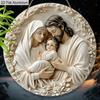 2D Flat Aluminium Nativity Christmas Sign - Holy Night Figurine Ornaments - Aluminium Manger Sign - Ideal for Front Door, Wall, Porch, Window Decor